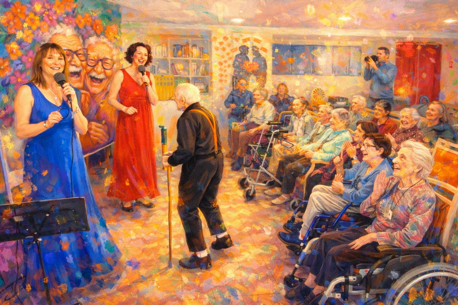 Les Chanteuses Joyeuses : duo féminin qui fait revivre les chansons d’autrefois en maison de retraite et EPHAD